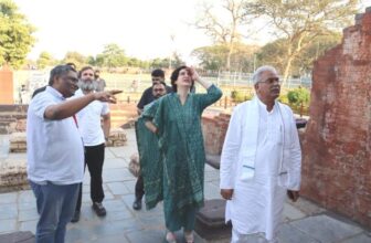 Sirpur Tour: Rahul-Priyanka reached the archaeological city of Sirpur with CM Baghel