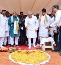 Bhent Mulakat In Raipur Rural Assembly: Chief Minister performed Bhumi Pujan of 1000 seater garment factory