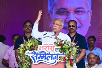 Convention Of Trust: Chief Minister Bhupesh Baghel former Prime Minister Late. Tributes to Rajiv Gandhi and started his address at 'Bharose Ke Sammelan'