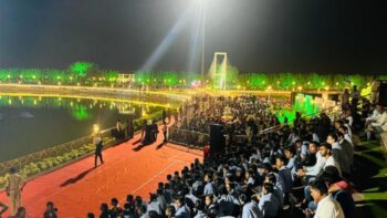 Laser With Musical Fountain Show: A glimpse of Chhattisgarh culture was seen in the laser with musical fountain show on the occasion of the inauguration of Bade Tariya located in Kumhari