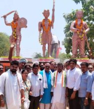 Statue Unveiled: Industry Minister Lakhma unveiled the statue of Rani Durgavati, Gundadhur and Veer Gaind Singh in Antagarh