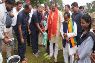 Tree Plantation: Chief Minister Shivraj planted 75 saplings in Amarkantak under Meri Mati Mera Desh program