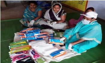 Path to Self-Reliance: Women's groups are preparing sanitary pads