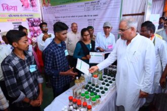 CG Department Stall: Chief Minister Bhupesh Baghel inspected the department stall