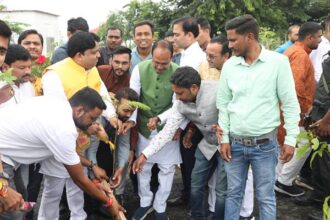 Tree Plantation: Chief Minister Shivraj Chauhan planted saplings of Belpatra, Peepal and Gulmohar.