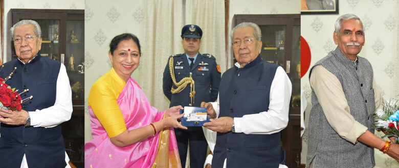 CG Governor: Vice Chancellors of various universities paid courtesy call on Chhattisgarh Governor Vishwabhushan Harichandan.